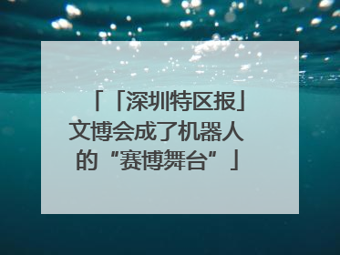 「深圳特区报」文博会成了机器人的“赛博舞台”